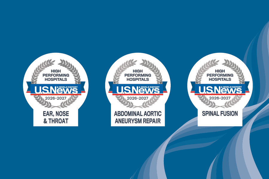 Havasu Regional Medical Center has been recognized by U.S. News & World Report as High Performing in Ear, Nose, & Throat Surgery, Abdominal Aortic Aneurysm Repair, and Spinal Fusion for 2026-2027.